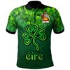 Ireland Clothing - Berry Irish Family Crest Polo Shirt - Irish Shamrock Triangle A7