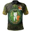 Ireland Clothing - Berry Irish Family Crest Polo Shirt - Irish Shamrock Triangle A7