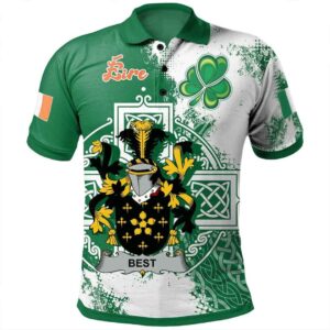 Ireland Clothing - Best Irish Family Crest Polo Shirt - Irish Celtic Cross A7