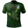 Ireland Clothing - Biggar Irish Family Crest Polo Shirt - Celtic Thistle Flowers Green A7