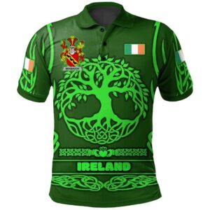 Ireland Clothing - Brabazon Irish Family Crest Polo Shirt - Symbol of Celtic A7