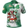 Ireland Clothing - Bradley Irish Family Crest Polo Shirt - Irish Celtic Cross A7