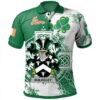 Ireland Clothing - Bulkeley Irish Family Crest Polo Shirt - Irish Celtic Cross A7