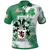 Ireland Clothing - Burnell Irish Family Crest Polo Shirt - Irish Celtic Cross A7