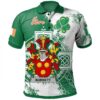 Ireland Clothing - Burnett Irish Family Crest Polo Shirt - Irish Celtic Cross A7
