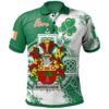 Ireland Clothing - Burroughs Irish Family Crest Polo Shirt - Irish Celtic Cross A7