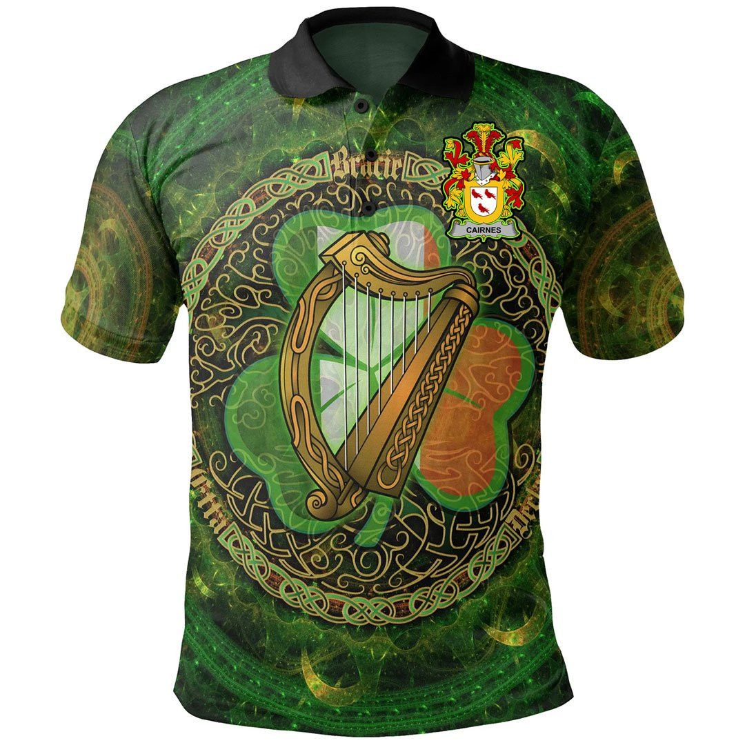Ireland Clothing - Cairnes Irish Family Crest Polo Shirt - Celtic Tree A7 Ireland Clothing - Cairnes Irish Family Crest Polo Shirt - Celtic Tree A7