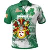 Ireland Clothing - Cairnes Irish Family Crest Polo Shirt - Irish Celtic Cross A7