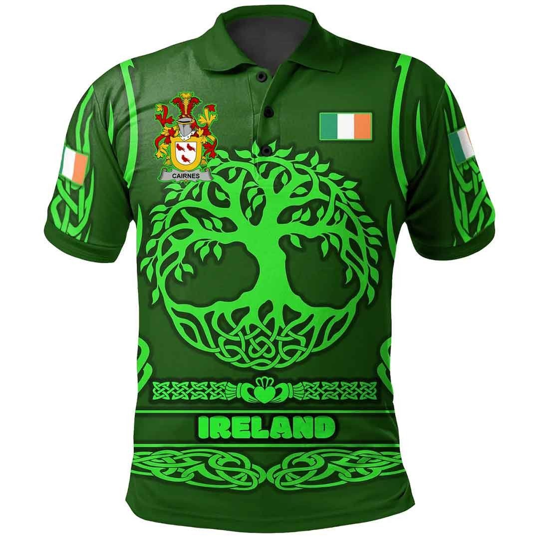 Ireland Clothing - Cairnes Irish Family Crest Polo Shirt - Symbol of Celtic A7 Ireland Clothing - Cairnes Irish Family Crest Polo Shirt - Symbol of Celtic A7