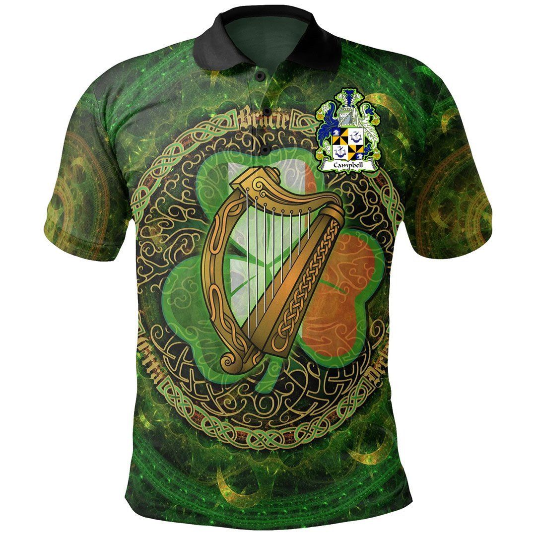 Ireland Clothing - Campbell Irish Family Crest Polo Shirt - Celtic Tree A7 Ireland Clothing - Campbell Irish Family Crest Polo Shirt - Celtic Tree A7