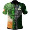 Ireland Clothing - Campbell Irish Family Crest Polo Shirt - Irish Claddagh Cross A7