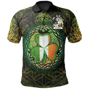 Ireland Clothing - Campbell Irish Family Crest Polo Shirt - Irish Shamrock Triangle A7