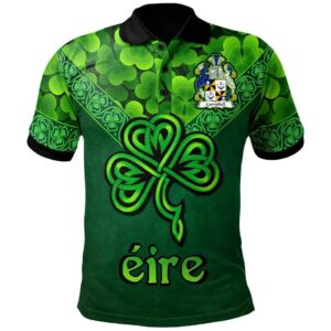Ireland Clothing - Campbell Irish Family Crest Polo Shirt - Irish Shamrock Triangle A7