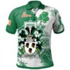 Ireland Clothing - Cardiffe Irish Family Crest Polo Shirt - Irish Celtic Cross A7