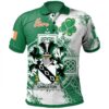 Ireland Clothing - Carleton Irish Family Crest Polo Shirt - Irish Celtic Cross A7