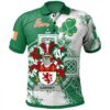Ireland Clothing - Carney Irish Family Crest Polo Shirt - Irish Celtic Cross A7