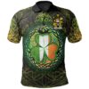 Ireland Clothing - Castell Irish Family Crest Polo Shirt - Irish Shamrock Triangle A7