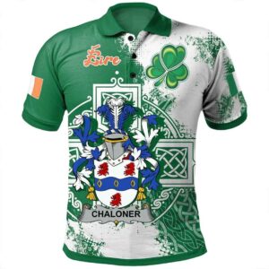 Ireland Clothing - Chaloner Irish Family Crest Polo Shirt - Irish Celtic Cross A7