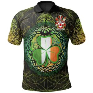 Ireland Clothing - Chapman Irish Family Crest Polo Shirt - Irish Shamrock Triangle A7