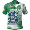 Ireland Clothing - Chinnery Irish Family Crest Polo Shirt - Irish Celtic Cross A7