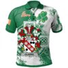 Ireland Clothing - Clarke Irish Family Crest Polo Shirt - Irish Celtic Cross A7