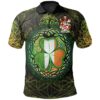Ireland Clothing - Clarke Irish Family Crest Polo Shirt - Irish Shamrock Triangle A7