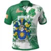 Ireland Clothing - Cleare Irish Family Crest Polo Shirt - Irish Celtic Cross A7