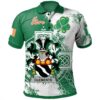 Ireland Clothing - Clements Irish Family Crest Polo Shirt - Irish Celtic Cross A7