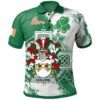 Ireland Clothing - Collins Irish Family Crest Polo Shirt - Irish Celtic Cross A7