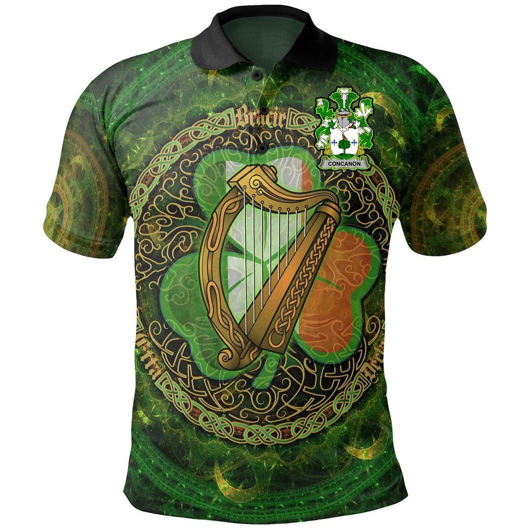 Ireland Clothing - Concanon or O'Concanon Irish Family Crest Polo Shirt - Celtic Tree A7 Ireland Clothing - Concanon or O'Concanon Irish Family Crest Polo Shirt - Celtic Tree A7