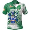 Ireland Clothing - Cook Irish Family Crest Polo Shirt - Irish Celtic Cross A7