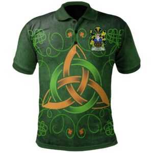 Ireland Clothing - Cooke Irish Family Crest Polo Shirt - Celtic Triquetra Knot A7