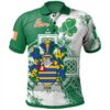 Ireland Clothing - Cox Irish Family Crest Polo Shirt - Irish Celtic Cross A7