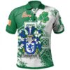 Ireland Clothing - Creighton Irish Family Crest Polo Shirt - Irish Celtic Cross A7