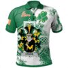 Ireland Clothing - Croke Irish Family Crest Polo Shirt - Irish Celtic Cross A7