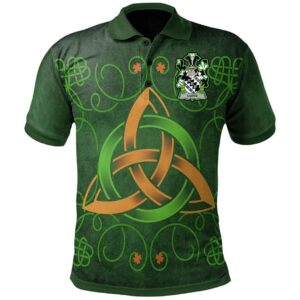 Ireland Clothing - Cuffe Irish Family Crest Polo Shirt - Celtic Triquetra Knot A7