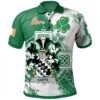 Ireland Clothing - Cuffe Irish Family Crest Polo Shirt - Irish Celtic Cross A7