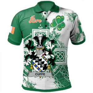 Ireland Clothing - Cuffe Irish Family Crest Polo Shirt - Irish Celtic Cross A7