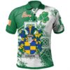Ireland Clothing - Cusack Irish Family Crest Polo Shirt - Irish Celtic Cross A7