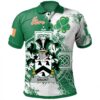 Ireland Clothing - Daunt Irish Family Crest Polo Shirt - Irish Celtic Cross A7