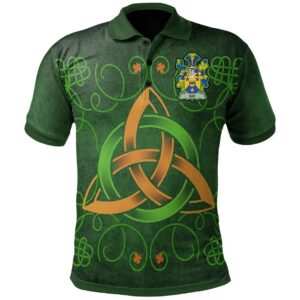 Ireland Clothing - Day Irish Family Crest Polo Shirt - Celtic Triquetra Knot A7