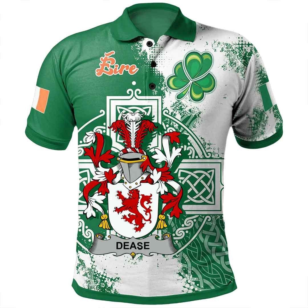 Ireland Clothing - Dease Irish Family Crest Polo Shirt - Irish Celtic Cross A7 Ireland Clothing - Dease Irish Family Crest Polo Shirt - Irish Celtic Cross A7