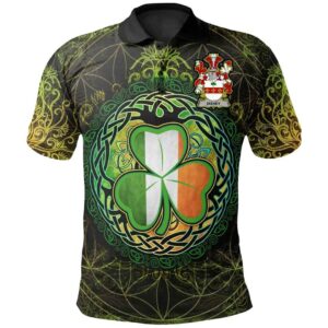 Ireland Clothing - Disney Irish Family Crest Polo Shirt - Irish Shamrock Triangle A7