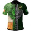 Ireland Clothing - Dixon Irish Family Crest Polo Shirt - Irish Claddagh Cross A7