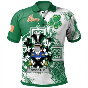 Ireland Clothing - Drisdale Irish Family Crest Polo Shirt - Irish Celtic Cross A7