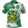Ireland Clothing - Drought Irish Family Crest Polo Shirt - Irish Celtic Cross A7