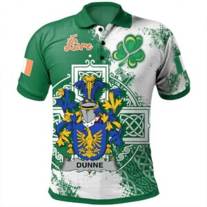 Ireland Clothing - Dunne Irish Family Crest Polo Shirt - Irish Celtic Cross A7