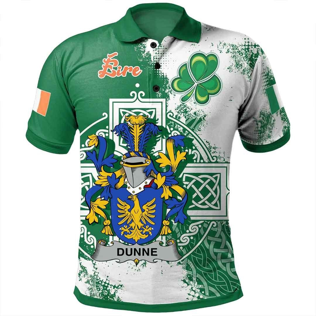 Ireland Clothing - Dunne Irish Family Crest Polo Shirt - Irish Celtic Cross A7 Ireland Clothing - Dunne Irish Family Crest Polo Shirt - Irish Celtic Cross A7