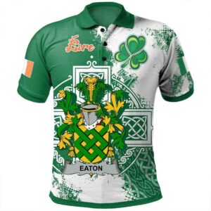 Ireland Clothing - Eaton Irish Family Crest Polo Shirt - Irish Celtic Cross A7