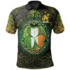 Ireland Clothing - Echlin Irish Family Crest Polo Shirt - Irish Shamrock Triangle A7